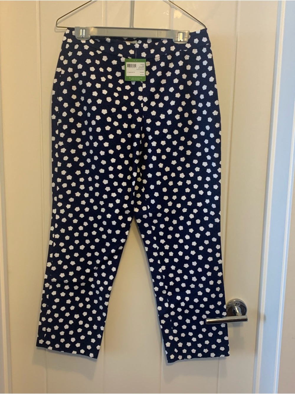 Kate Spade Womens Navy & White Floral Print Pants